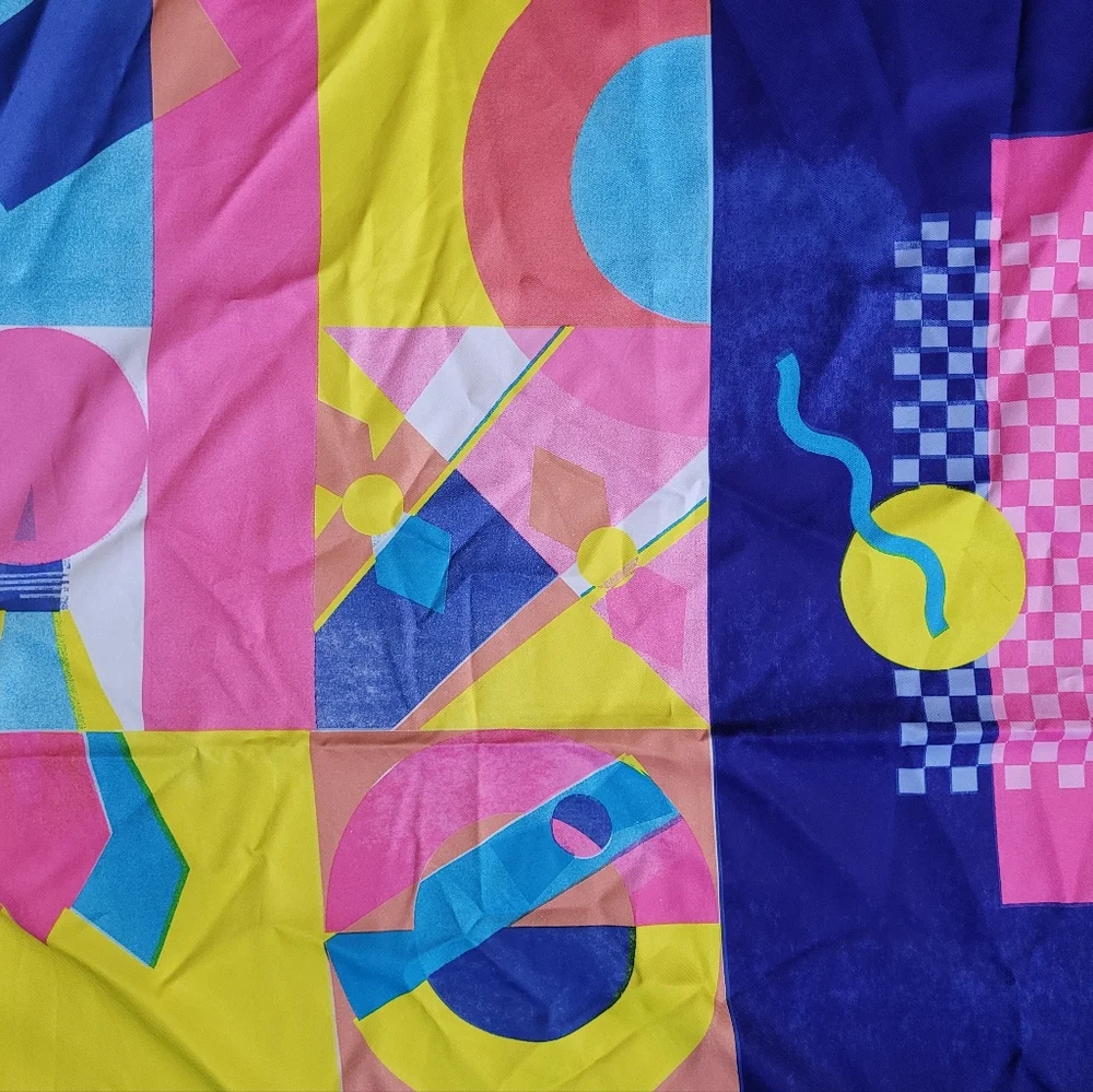 Lush Knot Wrap Colorful Abstract Pink Blue Yellow